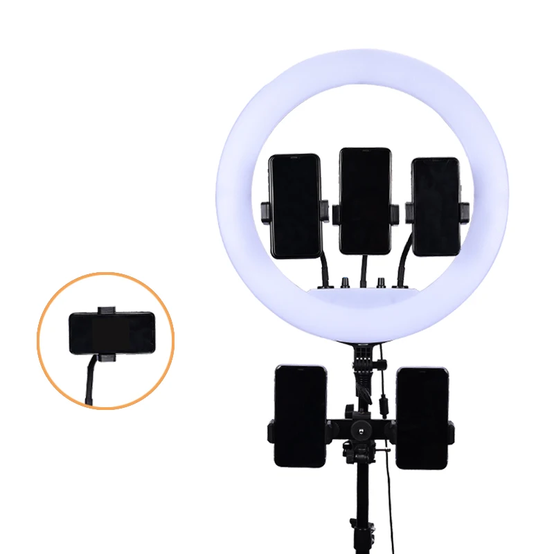 

Mobile phone dimmable fill-in ring light with tripod stand aro de luz con tripod led para fotos selfies 18" gran anillo de luz