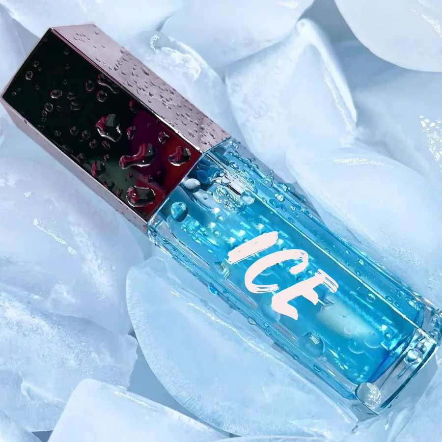 

Popular hyaluronic acid ice cooling lip plumper gloss private label