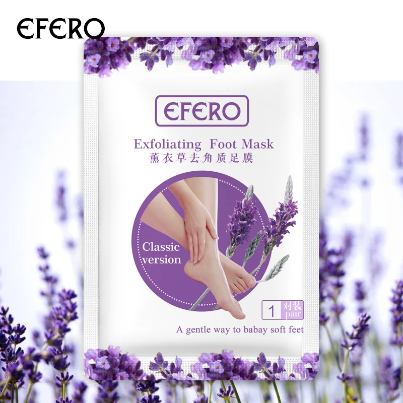 

EFERO Lavender Oil Exfoliating Foot Mask Repair Nursing Feet Socks Feet Mask Remove Dead Skin Heels Peeling Foot Cream