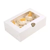 Custom logo rectangle 6 grid kraft paper cake box