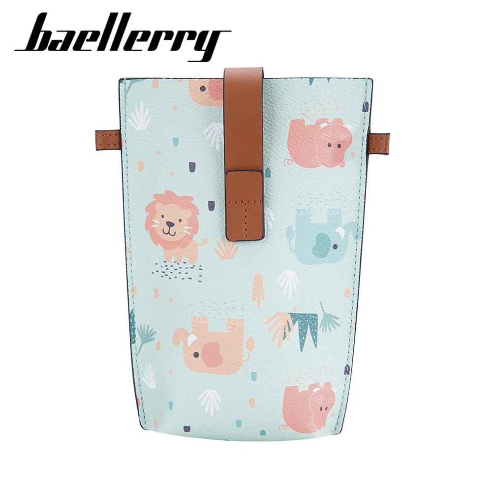

baellerry fashion Designer luxury small mobile phone kids sling bag Thin mini pu leather animal print shoulder bags for women