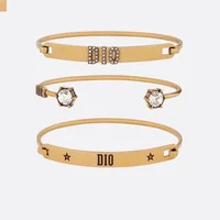 

3PCS/set bracelets DIO* branded brass bracelets set CHRISTIAN J'ADIOR bracelets for sale