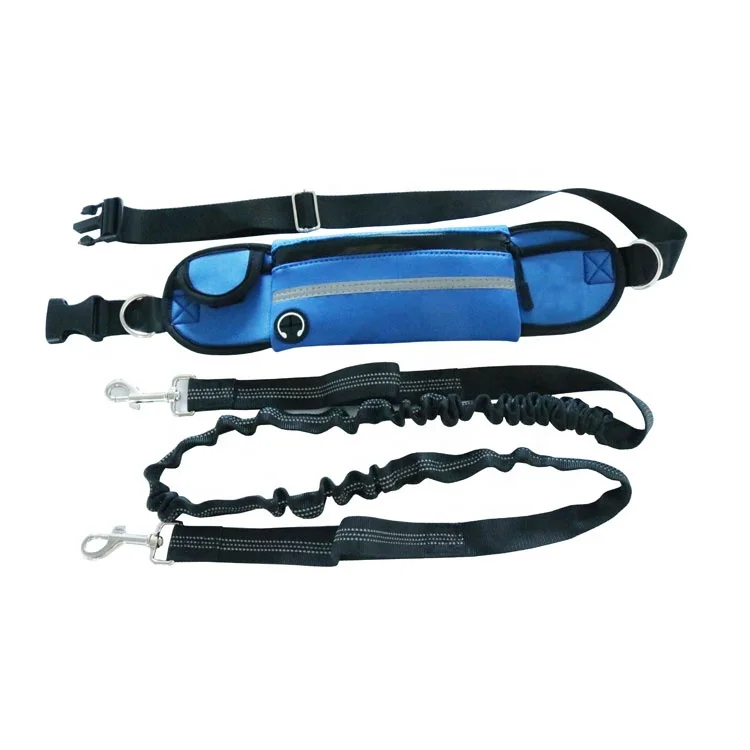 

Reflective Retractable Hands Free Dog Waist Leash Professional Waterproof Dual Padded Handles Running Belt Dog leash