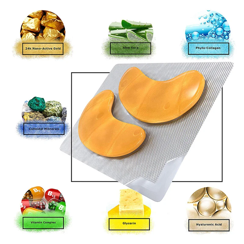 

Customize Under Eye Care Crystal Hydrogel Gel Patch 24K Gold Collagen Eye Mask
