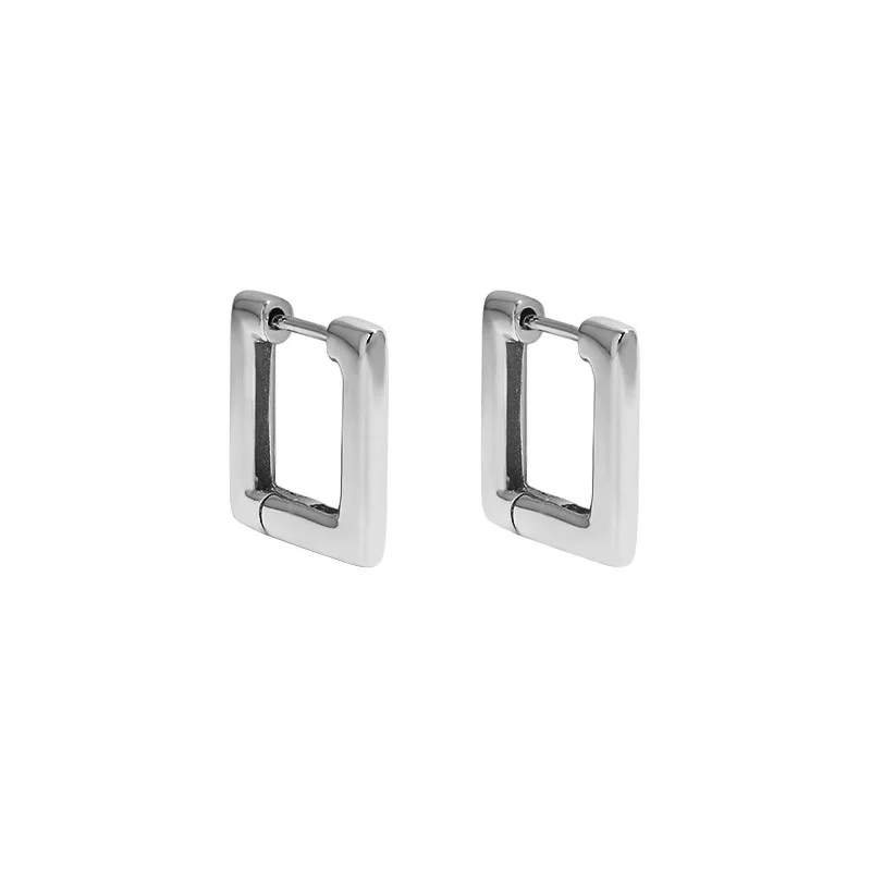 

VIANRLA 925 Sterling Silver Jewelry Earrings 18k Gold Plated Trendy Hoop Square Earrings For Women Free Laser Logo Wholesale