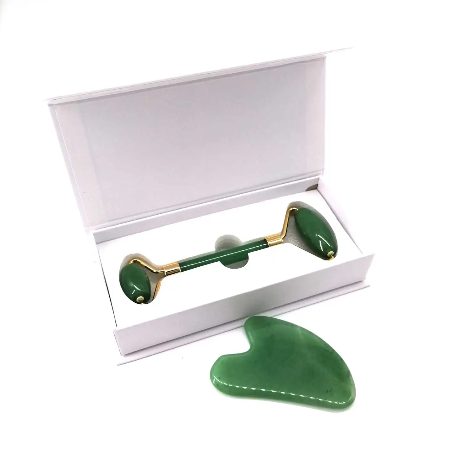 

Rose gua sha set beauty tool facial anti aging in best shape &quality jade roller