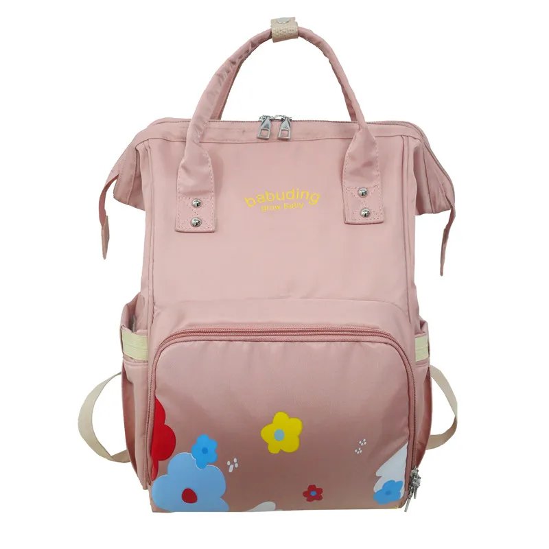 

Wholesale Colorful Flowers Fashion Shoulder Nappy Bag for Mother and Baby Portable Diaper Backpack, Green, light blue, red, yellow, gray, black, dark blue, blue, pink