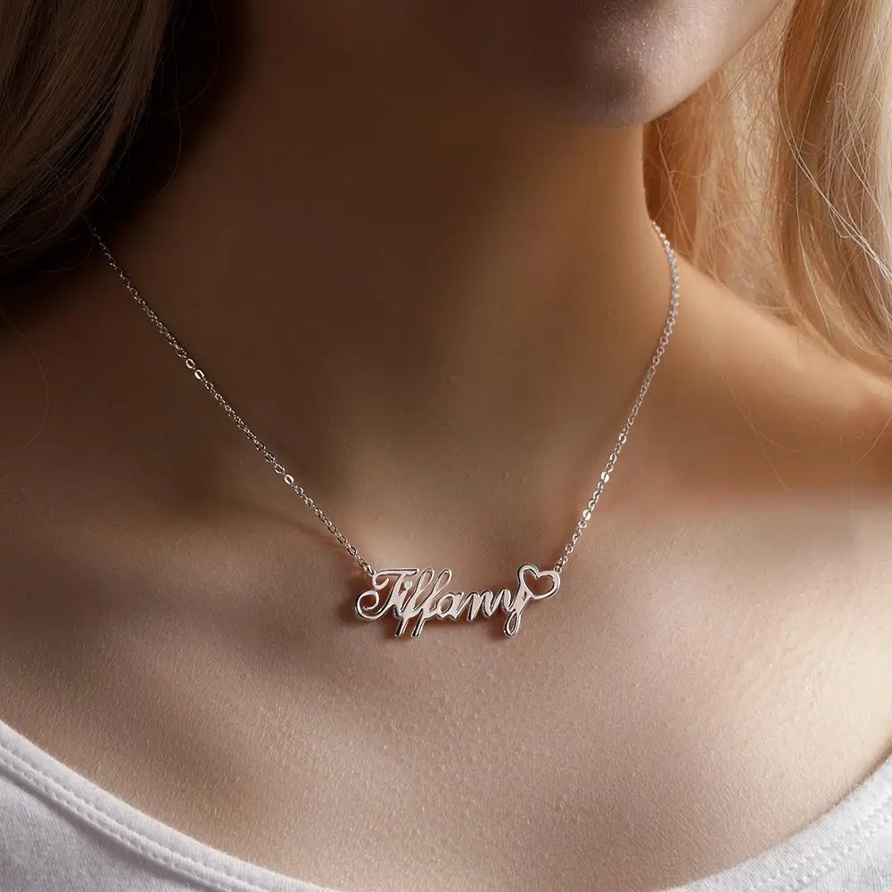 

NEULRY Popular Valentines Day Gifts Rose Gold A to Z Fashion Heart initial Name Long Letter Necklace, Steel color/rose gold/gold