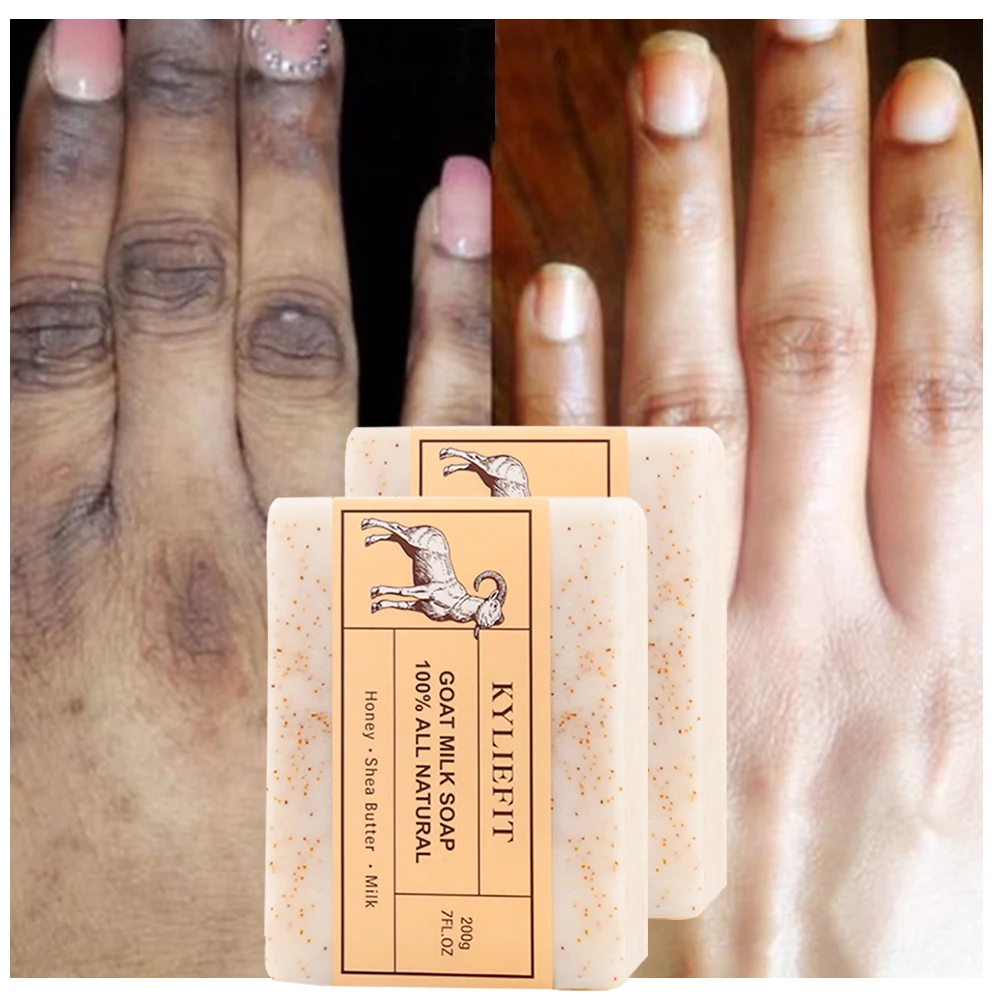 OEM &ODM Natural Organic Essential Oil Warm Smooth Care Skin Whitening Goat Milk Face Soap with Shea Butter Handmade Solid 200g