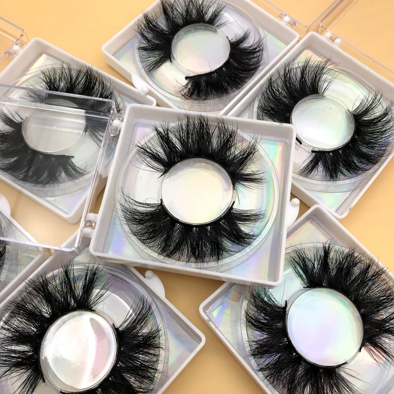 

25mm 3d 5d eyelash factory hot-selling wholesale natural false eyelash private label supplier 25mm bulk eyelash supplier