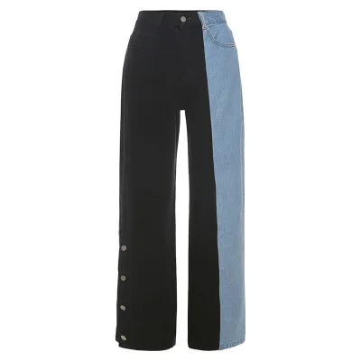 

B53084A Europe style summer new lady fashion high waist casual jeans pants