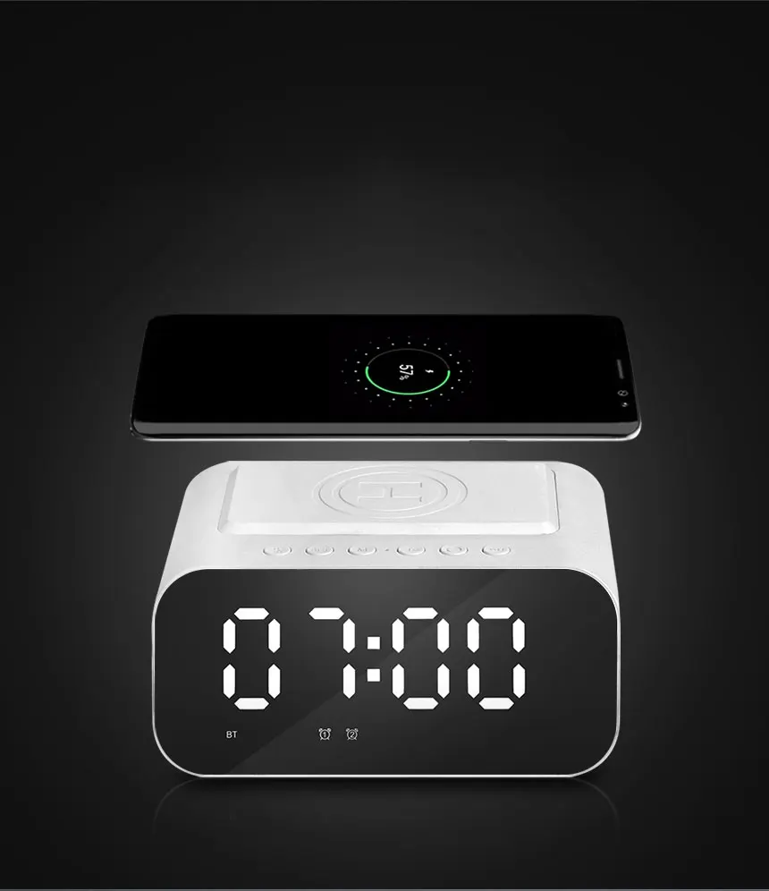 

multi cell phone Wireless Charger with Clock Time