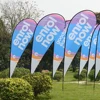 hot sale cheap price 3m outdoor custom printing feather / rectangular / tearddrop beach flag banners for advertising