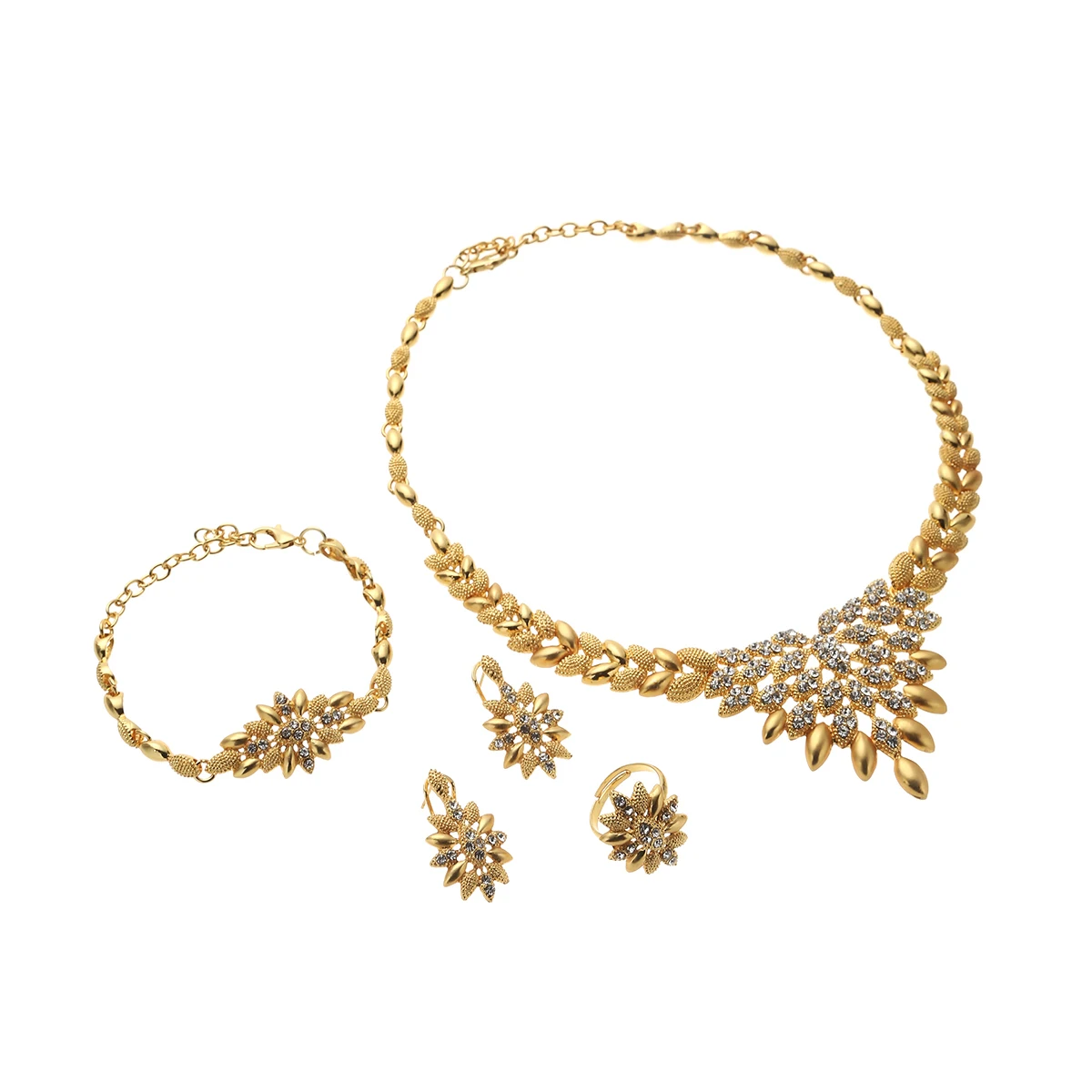 24K Gold Color Jewelry Sets Fo