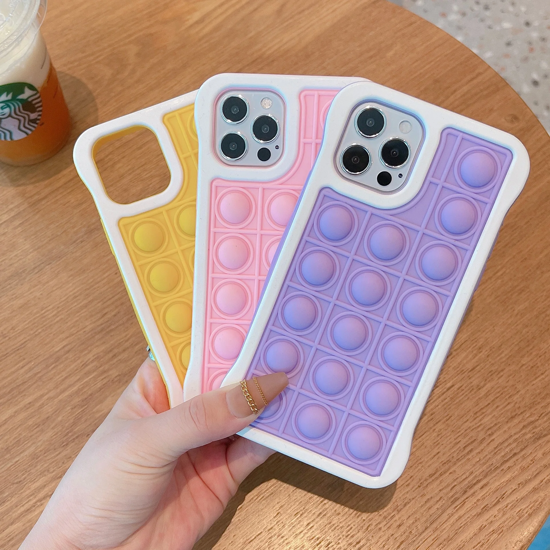 

Small waist Phone case For iPhone 13 Pro max case Decompression for iPhone 7 8 plus xs max 11 12 pro max mobile Phone bags, As pictures shows