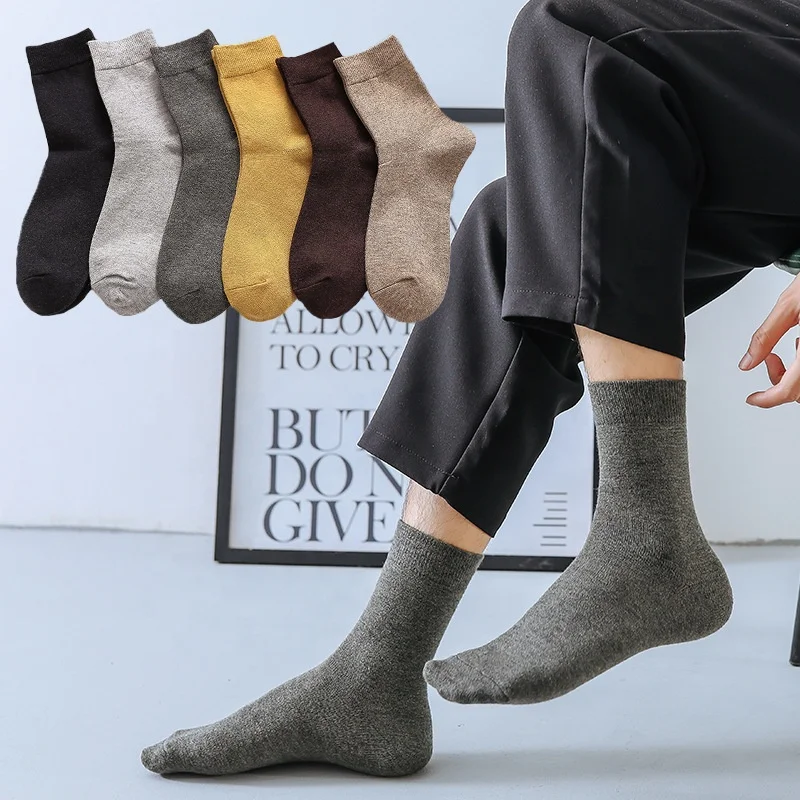 

Custom Logo Make Own Design Winter Warm Business Men Wool Socks