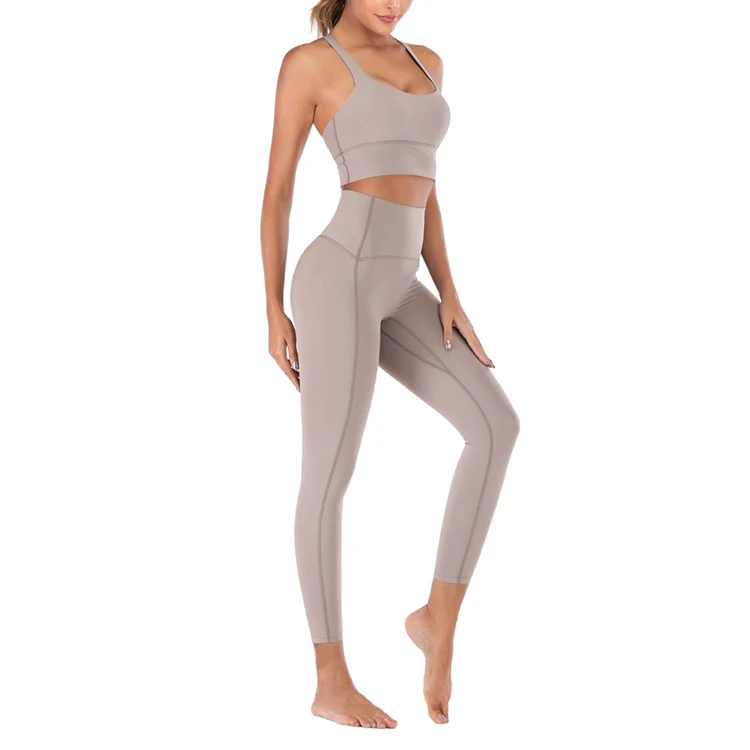 

2021 Sexy High Waist xl Yoga Suit Sport Wear Fitness Ribbed workout clothing gym for Women