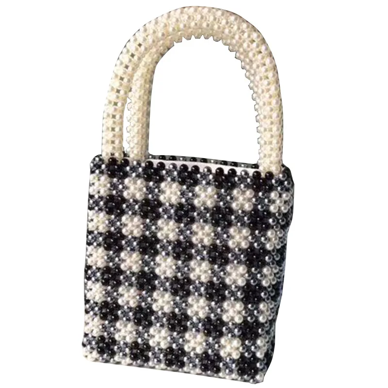 

Special-interest Design black and white plaid bag summer hot sale bag handmade London style