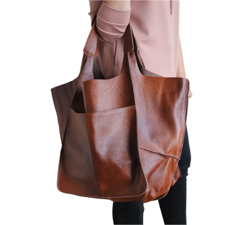 

Tote Bags New Simple Large Bag Soft Leather Large Capacity Exclusively Unique Style Women Handbags