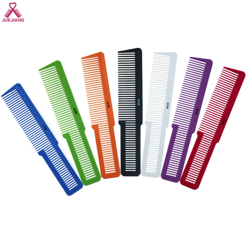 

Hot Sale Colorful Plastic Detangling Anti-Static Carbon Fiber Cutting Barber Hairdressing Comb 166#, Picture