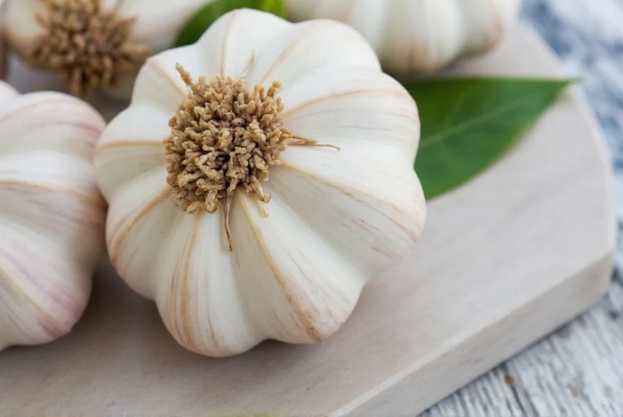 Garlic plants growing with proper spacing in garden