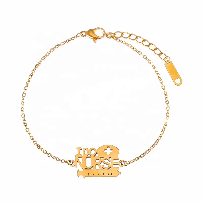 

I DO NURSE Medical silver /gold plated stainless steel needles bracelets and charms Jewelry for nurse gift accessories