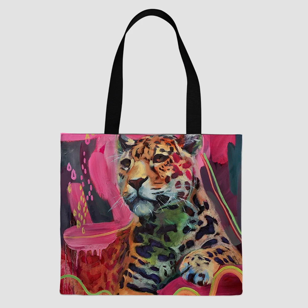 

custom logo Leopard foldable reusable suppliers pouch wholesale non woven shopping bag