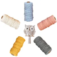 

Bulk twisted mustard macrame colourful cotton rope