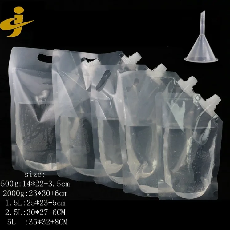 5l Outdoor Emergency Drink Water Tank Storage Bags Clear Stand Up ...