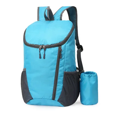 

Wasserdichter Rucksack 20-35L Ultra-Light Portable Outdoor Mountaineering Sports Waterproof Travel Folding Backpack, Black/lake blue/green/orange/dark blue/grey 6 colors