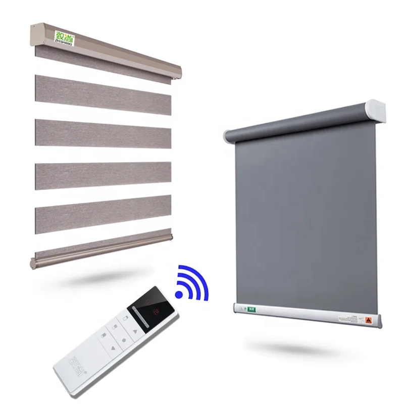 Rechargeable Battery Solar Window Blinds for windows Alexa Blinds for Home Remote Control Roller Shades Auto Blinds