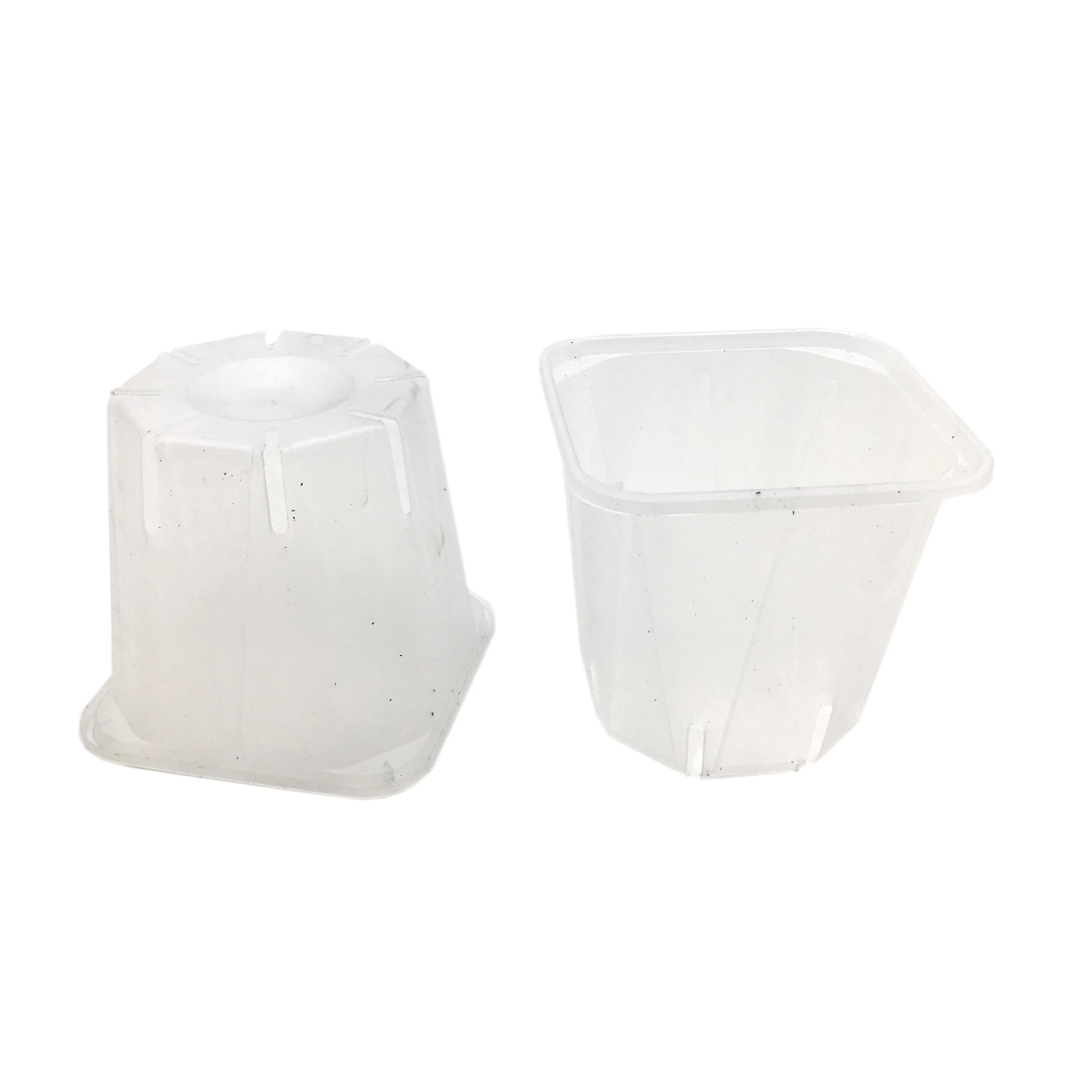 

high quality orchid square flowerpot transparent color or other customized color, Black or as you request
