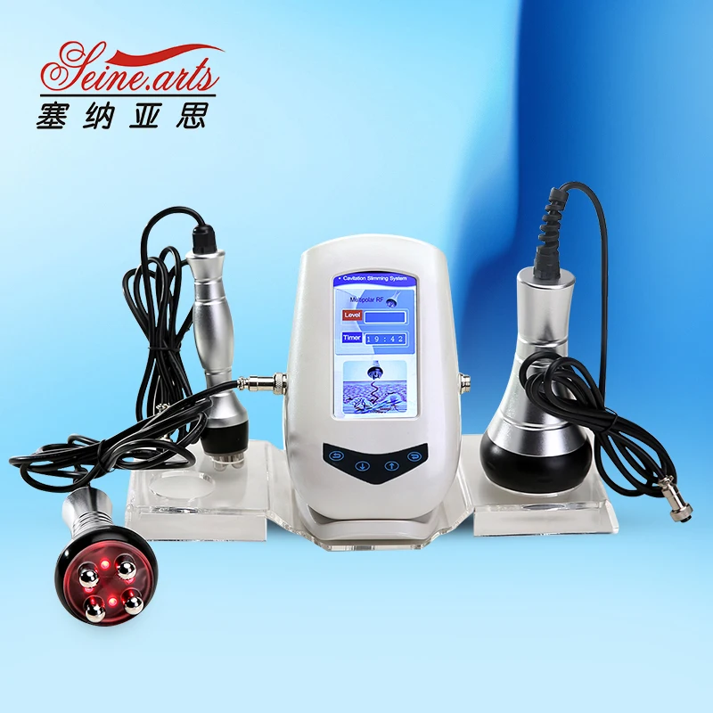 

Multifunction 40K Ultrasound Cavitation Machine RF Radio Frequency Facial Skin Tightening Lipo Cavitation with LED ( LW-102), White