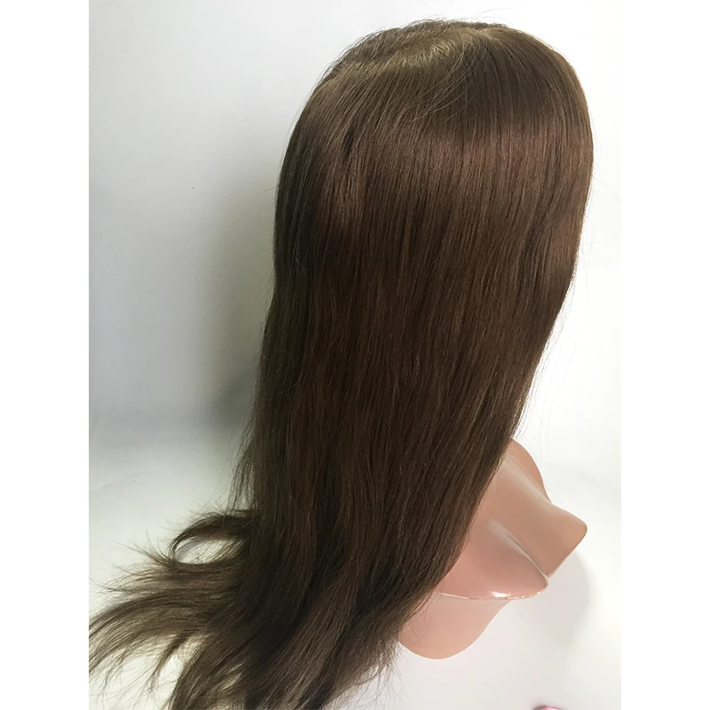 

YL Human Hair Toupee Full PU for women and men Hairpiece Thin Skin PU Hair Replacement Toupees, Highlight brown and blonde