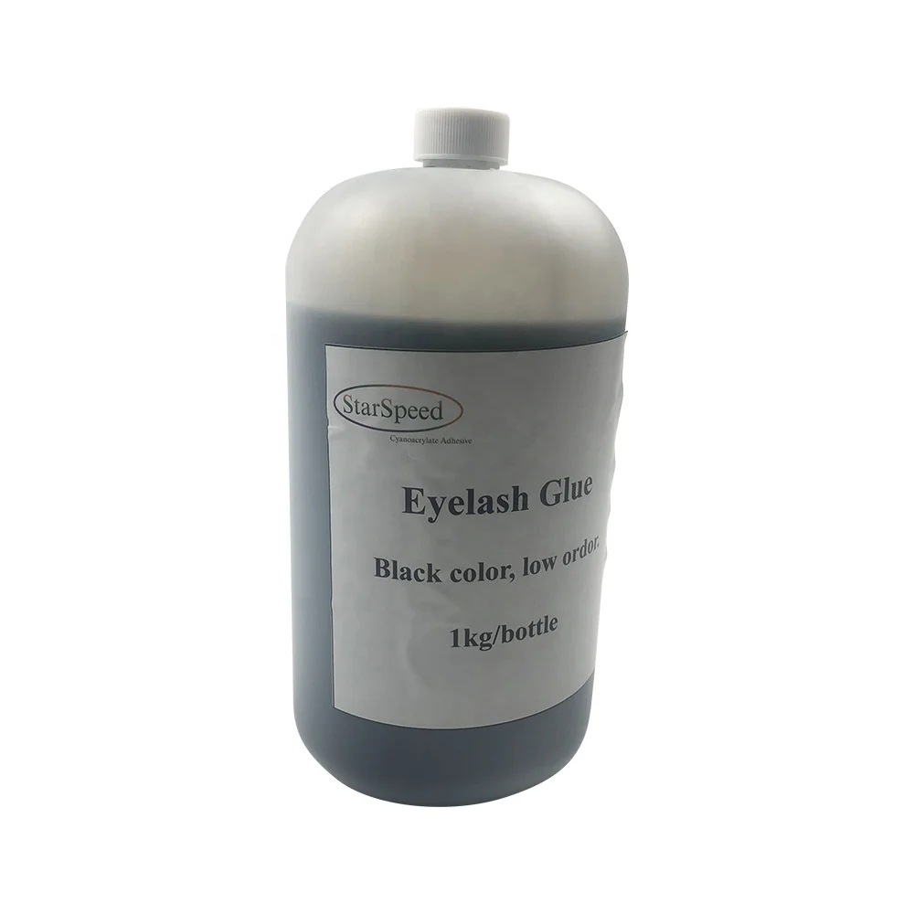 

0.5s-1s black eyelash extension glue fast and strong in 1L bottle, lasting 6-8 weeks, Black glue