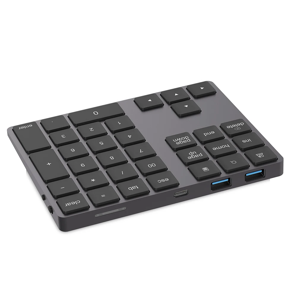 

The most popular laptop rechargeable bluetooth wireless numeric keypad wholesale, Black /steel gray