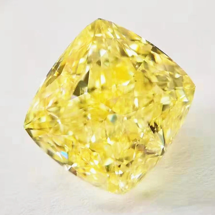 

GIA Yellow Color Diamond Hot Selling Big Size cushion cut 6.5ct Intense Yellow SI1 Natural Diamond Loose, Fancy intense yellow