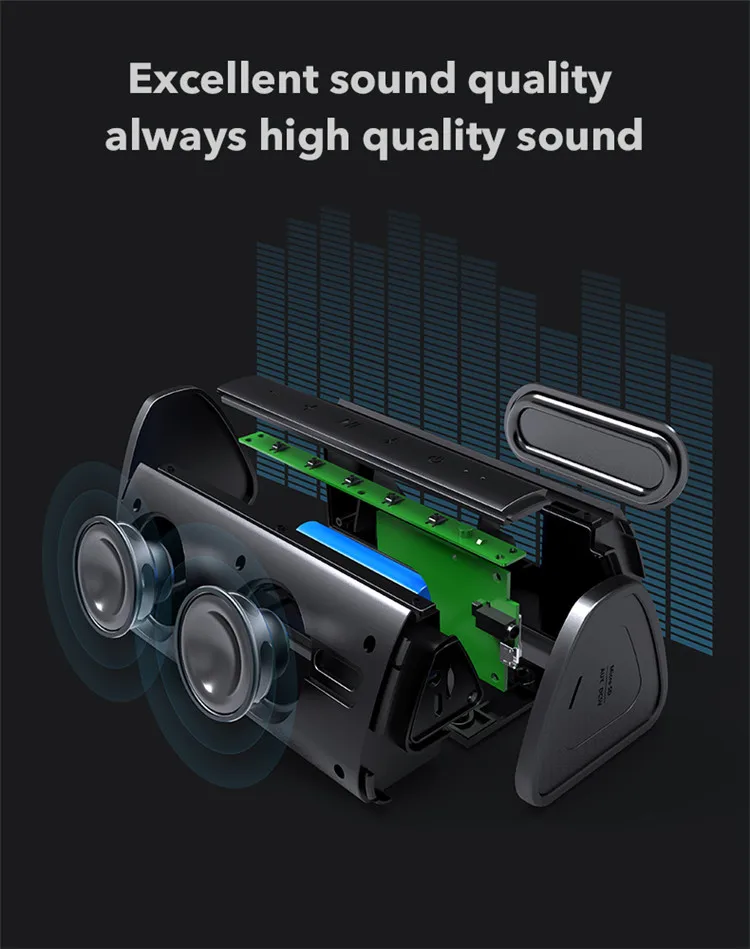MIFA A10 wireless 10W Portable Outdoor Column Wireless Hifi Soundbar T&G Speaker with USB and TF Card - ANKUX.COM