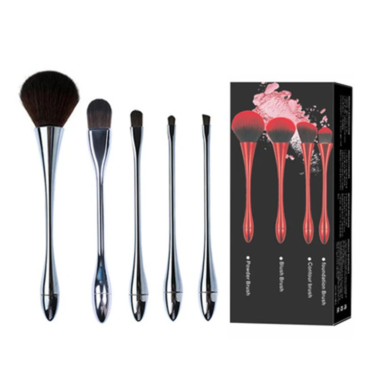

Best selling makeup brushes set 5pcs purple cosmetic brush set makeup brush sets wholesalers, Red