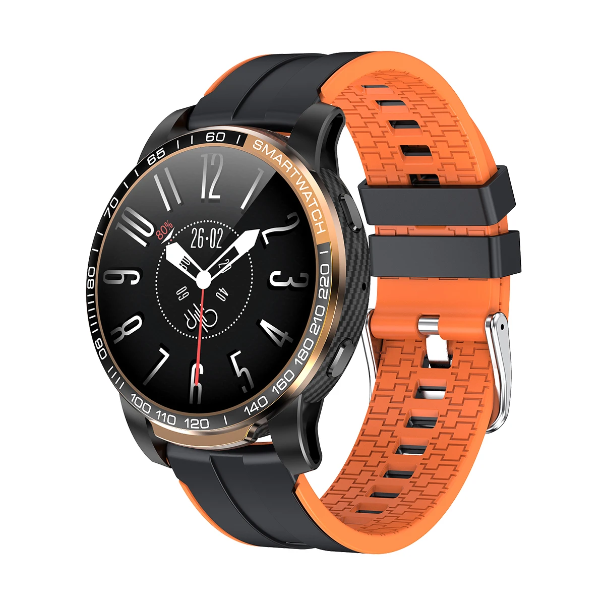 

Brightside F7 Smart Watch IP67 Waterproof Heart Rate Smartwatch For Men, Black orange green silver