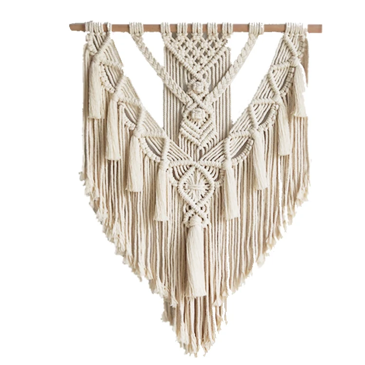 

handmade custom cotton bohemian home decoration macrame wall hanging tapestry, White,yellow,pink,brown or customized