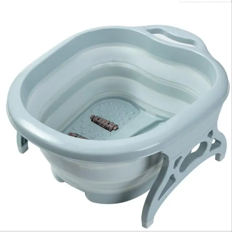 Plastic Home Foot Spa Foot Bath Massage Bucket with Cover Handle Portable Bucket 