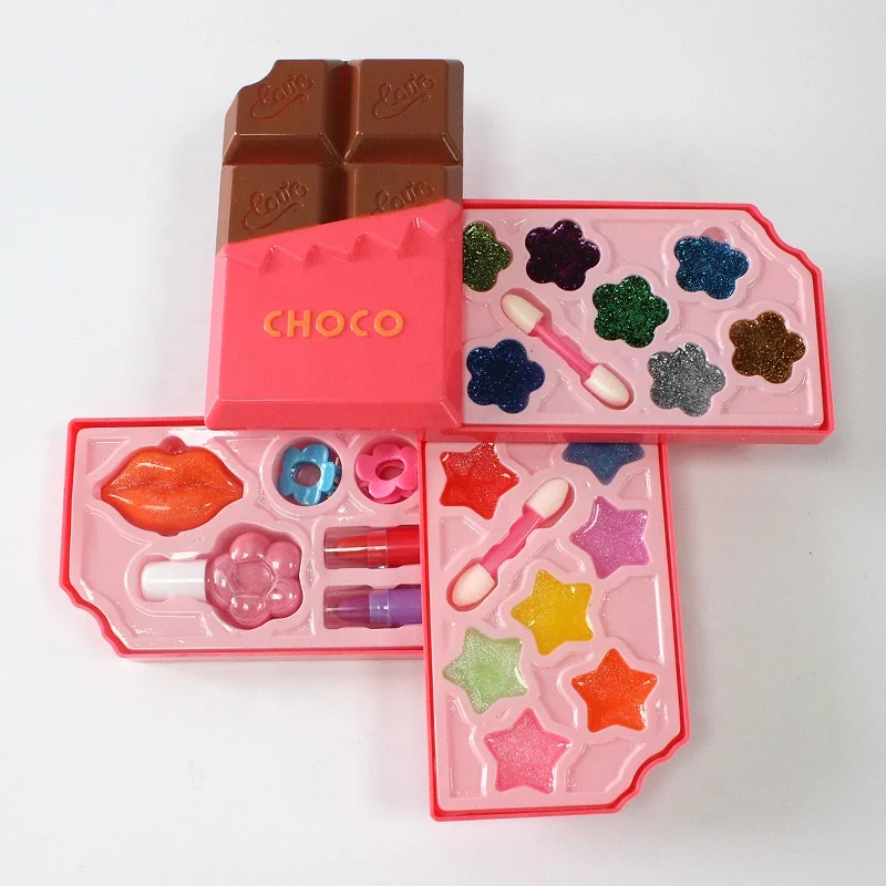 
Children pretend play girls toys chocolate makeup set kids cosmetics beauty kits make up toys 