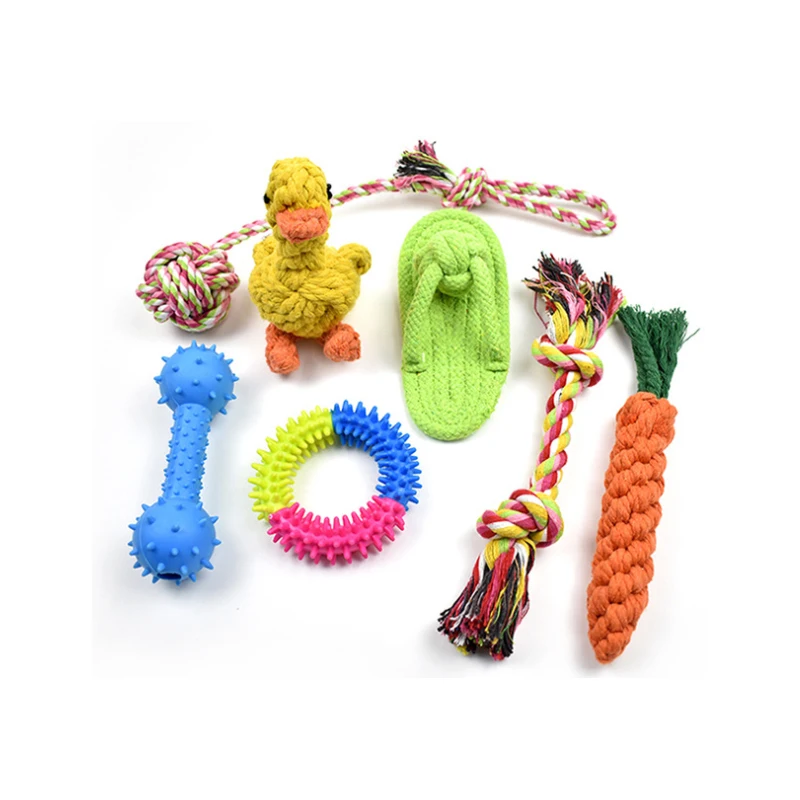 

New Arrival Durable Pet Dog Tennis Ball Rope Chew Toy Rope Set, Blue/yellow/green