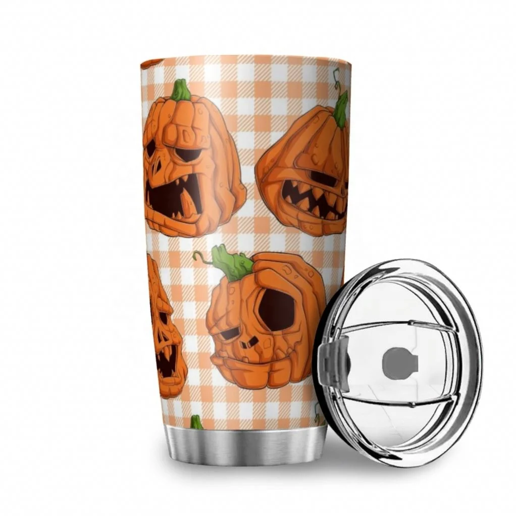 

Top Quality White Sublimation Custom Halloween Pumpkin Car Cup Porcelain Cups