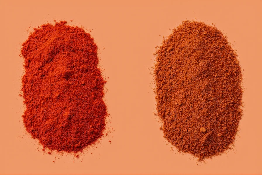 Bowl of paprika on a white plate