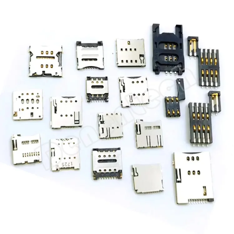

Denentech new product Micro SD H1.28 5A Rated Current micro sim sd card connector in stock