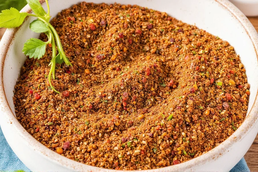 Moroccan market with colorful spices and herbs on display