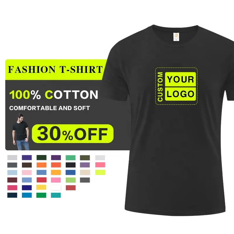 

Factory Wholesale Custom Print Logo T-Shirt 100% Cotton Blank Men T Shirt Custom Printing