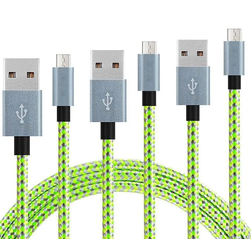 

Hot selling Color fast charging Nylon Braided USB Cable